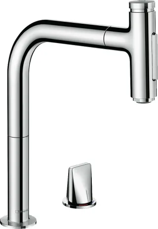 Hansgrohe 2-Loch SPTM 200 Metris Select M71 Ausziehbrause 2jet chrom, 73819000 73819000