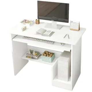 Computertisch,, Weiß, Holzwerkstoff, 80x74x40 cm, Arbeitszimmer, Schreibtische, Computertische