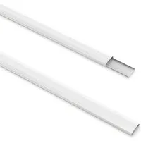PureMounts Kabelkanal mit Klebeband + Schrauben/Dübel, aus Kunststoff, Länge: 100cm, Breite 6cm, Farbe: weiß