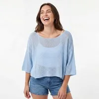 OriginalYou Kurzarmshirt Strick Shirt Damen Kurzarm Sweatshirt