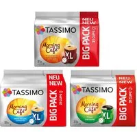 TASSIMO Kaffee Kapseln T-Discs Morning Café XL Big Packs Mix-Paket Filter Mild&Smooth, (Packung, 3er Pack)
