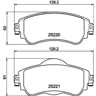 Hella Bremsbel?ge vorne Citroen C4 Ds4
