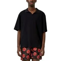 QS Kurzarmshirt Sommer-Poloshirt mit Leinen