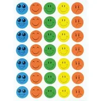 TimeTEX Sticker Belobigungs-Aufkleber, 210 Stück, Gesichter bunt, (210-tlg)