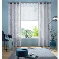 OTTO home Raffrollo Anna, mit Schlaufen, Halbtransparent, Ausbrenner, Viskose
