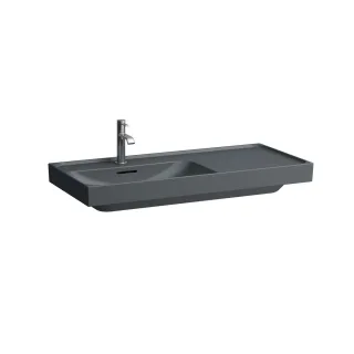 LAUFEN Waschtisch MEDA 460x1000x160 Ablage rechts o. Hl. m.Ül. graphit matt, H8171187581091 H8171187581091