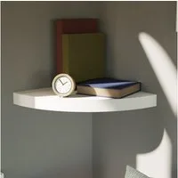 Mojawo Wandregal Eckregal Wandregal Bücherregal Schweberegal Weiß Regal MDF 30x30cm