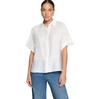 Zero Hemdbluse Damen mit überschnittenen Ärmeln