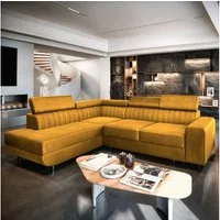 Masseno Ecksofa NOLA mit Schlaffunktion L-Form, Sofa mit Bettkasten