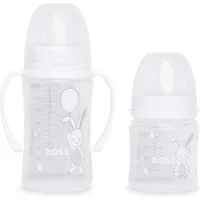 Boss Kidswear Babyflasche Boss Kidswear Baby Flaschen Set weiß mit Logo und Hasenillustration