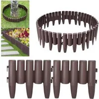 FIVMEN Rasenkante Rasenkante Mähkante Randsteine Kunststoff Beeteinfassung, Kunststoff Beetumrandung Gartenzaun Pro Element 28cm x 24cm