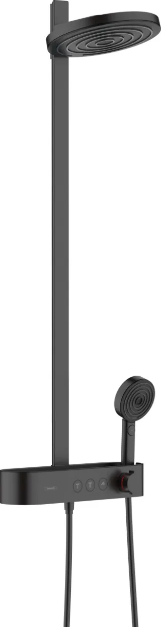 Hansgrohe Showerpipe Pulsify 260 2jet mit Brausethermostat Aufputz mattschwarz, 24240670 24240670