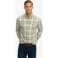Superdry Langarmhemd MERCHANT LITE CHECK SHIRT mit Knopfleiste, aus Baumwolle, Regular Fit, kariertes Design