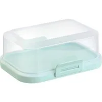 Engelland Butterdose Stapelbare Butter-/Käsedose, Kunststoff, (Vorteils-Set, 1-tlg., mit sicherem Klickverschluss), stapelbar, platzsparend, Ordnung im Kühlschrank, BPA-Frei, Mehrzweck