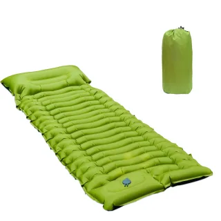 [EU Direct] Xmund Ultralight Inflatable Sleeping Pad 40D Nylon+TPU Built in Foot Pump 9cm Thick Camping Mat Portable for