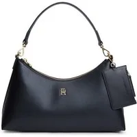 Tommy Hilfiger Schultertasche TH ICON SHOULDER BAG (Set, Mit abnehmbarem Schlüsseltäschen), Damen Handtasche, Clutch mit edlem Logoschriftzug