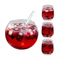 HI Backform Bowle-Set mit 6 Gläsern Füllmenge Bowle: ca. 3,3L 6 x Gläser je 350ml