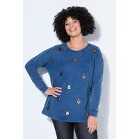Angel of Style Sweatshirt Sweatshirt Loose Fit Jeansoptik Kuper-Pailletten