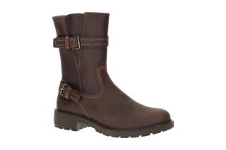 ECCO 231383 Marron Biker Boot Damen Stiefeletten - bequeme, dunkelbraune Fett...