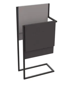 Neuesbad Serie 10 Black doppelter Handtuchständer, Standmontage, schwarz matt, Material Edelstahl NB1DEADMN6221