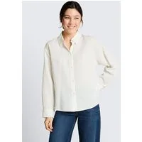 TOM TAILOR Denim Langarmbluse Blusen & Shirts Loose Fit Seersucker Hemdbluse