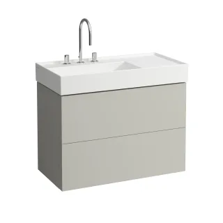 LAUFEN Waschtischunterschrank Kartell f.WT H810338 2 Schubladen 600x880x450 kieselgrau, H40761803364 H4076180336411