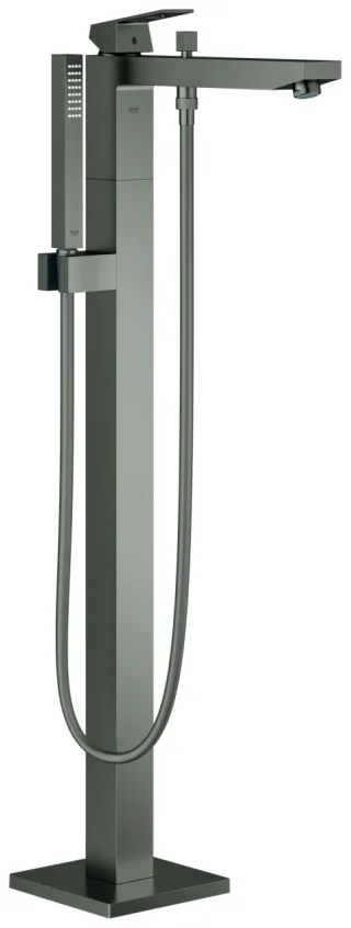 GROHE EH-Wannenbatterie Eurocube 23672_1 FMS Bodenmontage hard graphite gebürstet, 23672AL1 23672AL1
