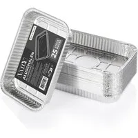 Vaily Tropfschale Alu Grillschalen Klein - Fettauffangschale - 22 x 15 cm, (100-St)