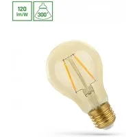 Spectrum LED-Leuchtmittel LED E27 A60 2W = 21W Birne 270° Retro 210lm Gold 230V Warmweiß 2400K, E27, Warmweiß, Filament, Retro Gold, 2400K