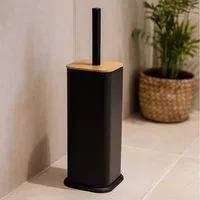 NUXIO WC-Reinigungsbürste WC-Bürste ZETRU mit Bambusdeckel, Badezimmer in allen Wohnstilen, (WC-Bürste)