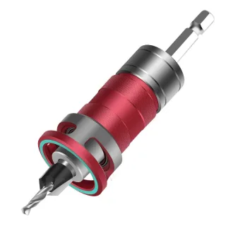 Countersink Drill And 5 Center Drill Bits 6542 Steel Aluminum Alloy 6.35mm Shank Semi-Automatic Depth Adjustment Adjusta