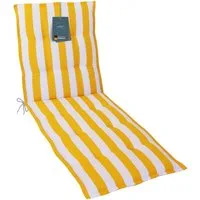 LILENO HOME Liegenauflage perfekt für Strandliege, Sonnenliege Auflage, Gartenliege Auflage, (1er Set), Polster Auflage für Rollliegen Blockstreifen Gelb, Sitzpolster