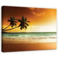Wallarena Leinwandbild Natur Landschaft Palme Modern Wandbilder Wand Deko XXL Bilder, Natur (groß Bilder Wohnzimmer Schlafzimmer Einteilig, 1 St), Bilder Klein Wohnzimmer Schlafzimmer Küche Wandbild Wand Deko 40x30