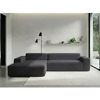 WERK2 Ecksofa Zeus-XL 311 cm breit, bequemes Mega-Sofa in L-Form, große Sitztiefe, Curvy-trend Cord Big-Sofa mit 210 cm XXL-Ottomane für 2 Personen