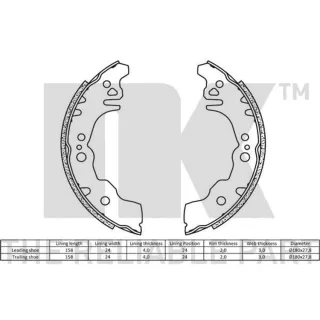 NK Bremsbackensatz hinten Suzuki Grand Vitara 2752740