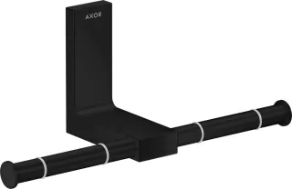 Hansgrohe Toilettenpapierhalter doppelt Axor Universal Rectangular mattschwarz, 42657670 42657670