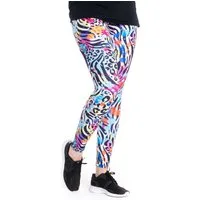 cosey Leggings Motiv-Leggings (Einheitsgröße) - Design Wild 80's (auffällige Motiv-Prints • figurbetonte Passform • schnelltrocknend, Einzelartikel) Design Wild 80's