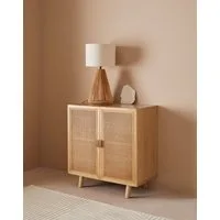 LeGer Home by Lena Gercke Sideboard Lina (TOPSELLER! Viel Stauraum), Mit Rattan Einsatz, 2 Innenfächer, teilmassiv