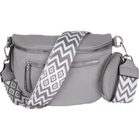 MIRROSI Bauchtasche Damen Taschen, Umhängetasche, Brusttasche, 27x19x9cm Veganes Leder (Schultertasche für jeden Anlass, inkl.1x Münzbeutel), Crossbody Bag, Bohemian gemusterten& verstellbaren Schulterriemen