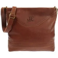 LECONI Umhängetasche Handtasche Ledertasche Damen Schultertasche Leder LE0066, Robustes Echtleder – schlankes Format – 32×28×5 cm