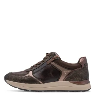 Tamaris - Sneaker mit Reißverschluss braun - Gr. - 36