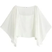 Next Blusenshirt Trägertop mit transparenter Lage und Cape-Ärmeln (2-tlg)