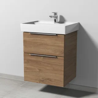 Sanipa 3way Waschtischunterbau zu Villeroy & Boch Collaro Waschtisch mit 2 Auszügen, Eiche-Kansas UM83359