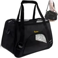 Purlov Tragetasche Transporttaschen Tragetasche 8 kg (Spar-Set, 1-tlg., praktisch langlebig), Belüftungslöcher, Tragegurt