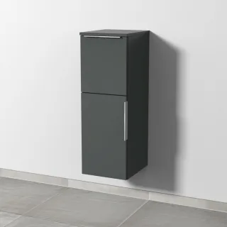Sanipa 3way Mittelschrank mit 1 Tür und 1 Auszug, Anthrazit-Matt, UM12422 UM12422