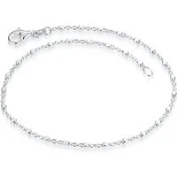 Materia Armkette Damen Silber Würfelkette filigran 17-22cm SA-119, 925 Sterling Silber