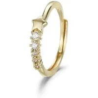 The Beauty House Fingerring Damen Ring mit Stern und Zirkonia