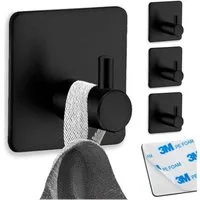 LIVINA HOME Handtuchhaken Haken selbstklebend Bad und Küche, Handtuchhalter, Badezimmer, Bad, Küche, Türen, Kleiderschrank, Wand, Dusche, (2-St), Kleiderhaken ohne Bohren