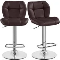 Yaheetech Barhocker 360° Drehbare Hocker mit Fußstütze (2 St), 1/2/4/6er-Set Barstühle Küchenstühle Bistrohocker höhenverstellbar