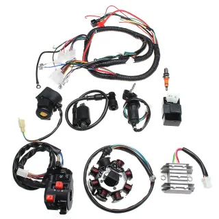 Electric Wiring Harness Wire Loom CDI Motor Stator Full Set For ATV QUAD 150/200/250CC